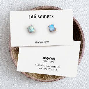  Plain White Earring Display Card