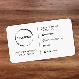 Plain White Generic Design Business Card