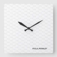Plain White Grey Modern Monogram Pattern Simple