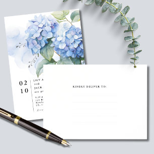 Plain White Lined Wedding Return Address Envelope