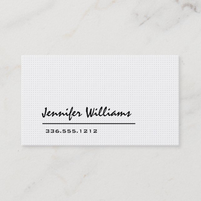 Plain White Minimalist Professional Business Card (Front)