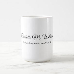 Plain White Minimalist Professional Modern Coffee Mug
