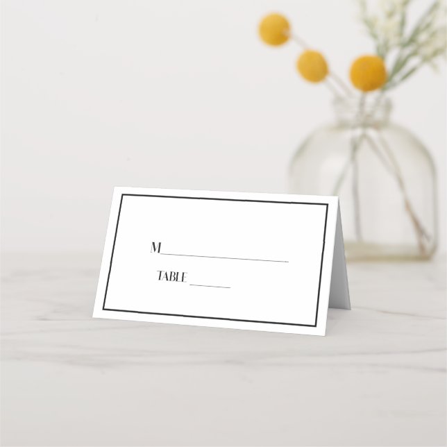 Plain white place card (Front)