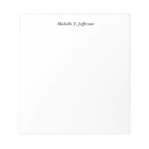 Plain White Simple Professional Classical Minimal Notepad