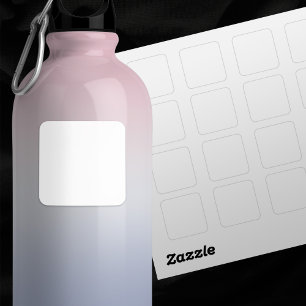 Plain White Small 1.5" Set of 20 Blank Wedding Square Sticker