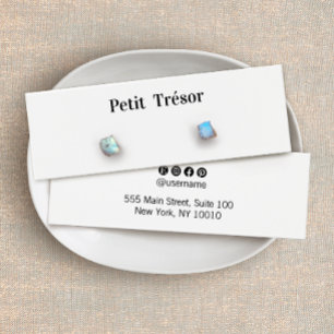 Plain White Stud Earring Display