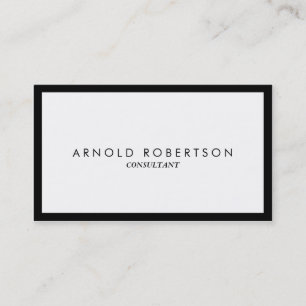 Plain White Stylish Professional Business Card