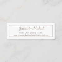 Plain White Wedding Website