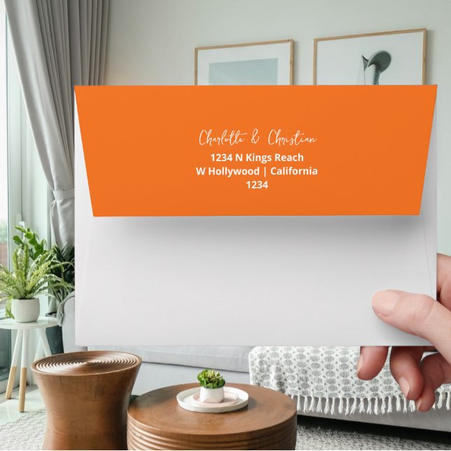 Plain With Return Address Colourful Envelope (Plain With Return Address Colorful Envelopes by Ricaso. Fun retro color collection ideal for wedding)