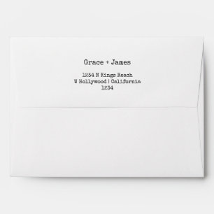 Plain With Return Address Typewriter Text Envelope