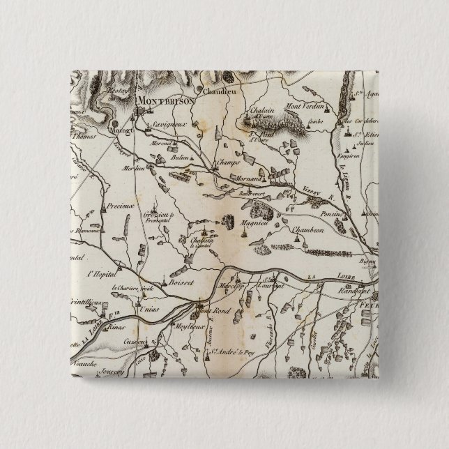 Plaine de Montbrison 15 Cm Square Badge (Front)