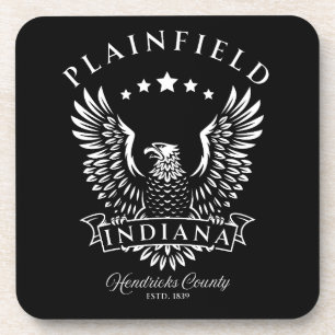 Plainfield Hendricks County Indiana Vintage Eagle Coaster
