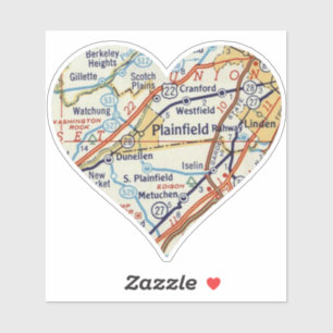 Plainfield NJ Vintage Map