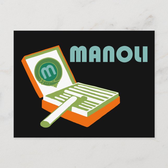 Plakatstil retro cigarettes ad postcard (Front)