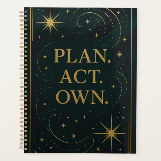 “PLAN. ACT. OWN.” A Spirit-Wired™ Planner (Front)