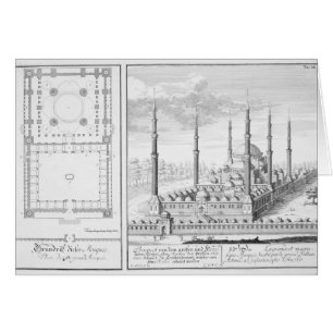 Plan and View of the Blue Mosque (1609-16), built