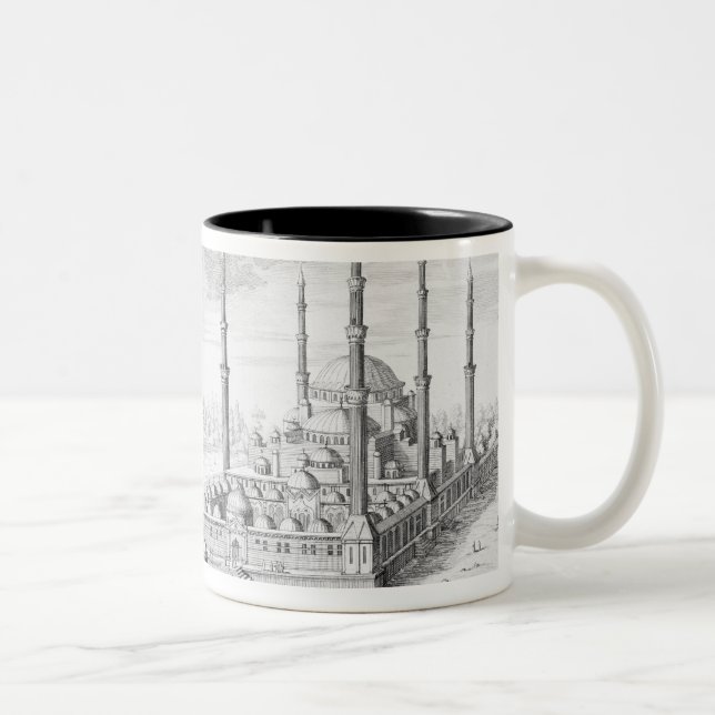 Plan and View of the Blue Mosque (1609-16), built Two-Tone Coffee Mug (Right)