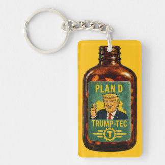 Plan D Trump-Tec Retro Bottle Parody Key Ring