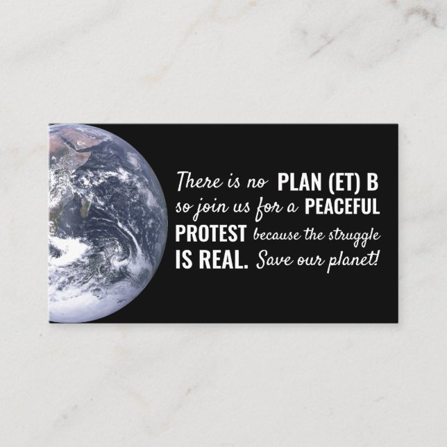 Plan (et) B, Climate Change Meeting Point Invite (Front)