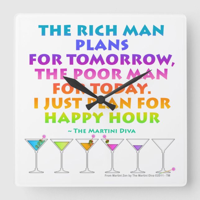 PLAN FOR HAPPY HOUR WALL CLOCK (Front)