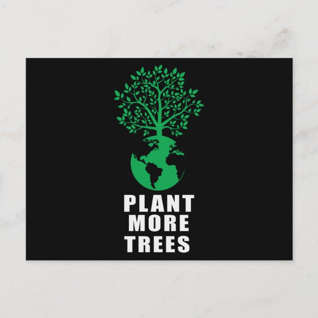 Plan More Trees Earth Tree Postcard (Front)