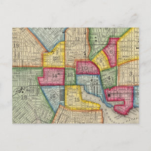 Plan Of Baltimore Postcard
