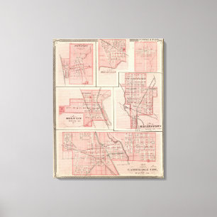 Plan of Cambridge City, Wayne Co with Newport Canvas Print