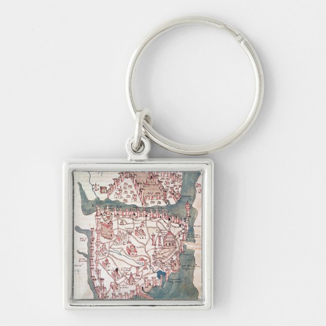 Plan of Constantinople Key Ring (Front)