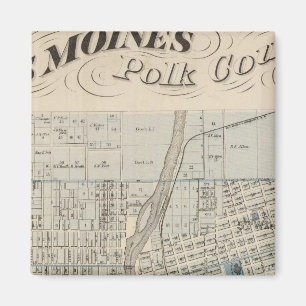Plan of Des Moines, Polk County, Iowa Magnet