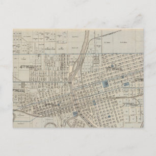 Plan of Des Moines, Polk County, Iowa Postcard