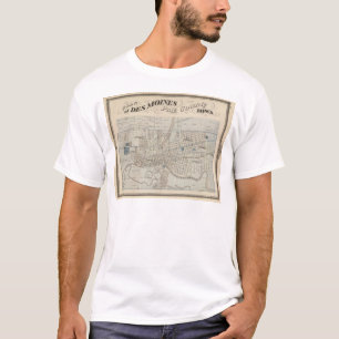 Plan of Des Moines, Polk County, Iowa T-Shirt