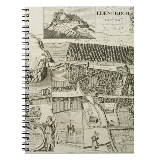 Plan of Edinburgh, pub. by John Smith (c.1652-1742 Notebook (Front)
