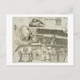 Plan of Edinburgh, pub. by John Smith (c.1652-1742 Postcard