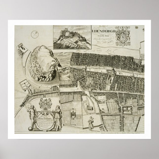 Plan of Edinburgh, pub. by John Smith (c.1652-1742 Poster (Front)