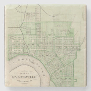 Plan of Evansville, Vanderburgh Co Stone Coaster