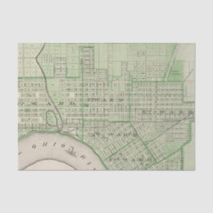 Plan of Evansville, Vanderburgh Co Tissue Paper