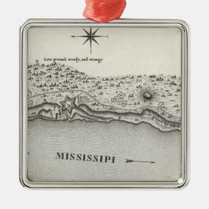 Plan Of Fort Baton Rouge Metal Tree Decoration