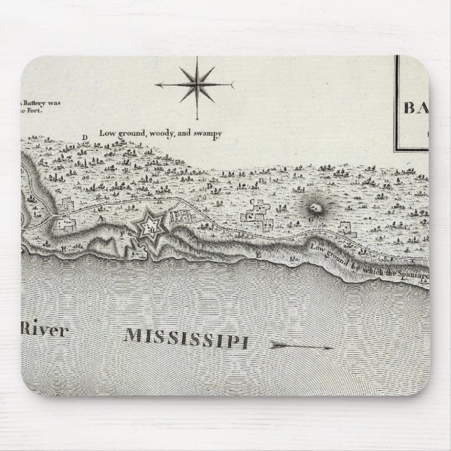 Plan Of Fort Baton Rouge Mouse Pad (Front)