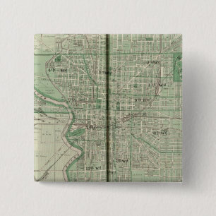 Plan of Indianapolis 15 Cm Square Badge