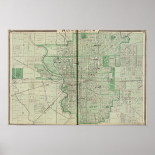 Plan of Indianapolis Poster