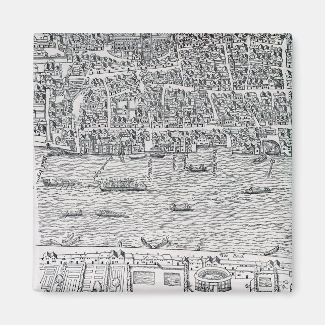 Plan of London, c.1560-70 Magnet (Front)