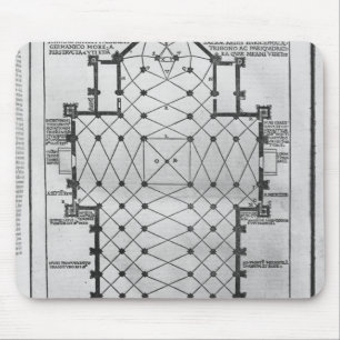 Plan of Milan Cathedral Mouse Pad