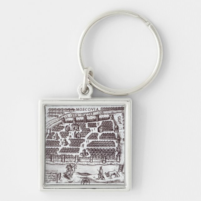Plan of Moscow, 1628 Key Ring (Front)
