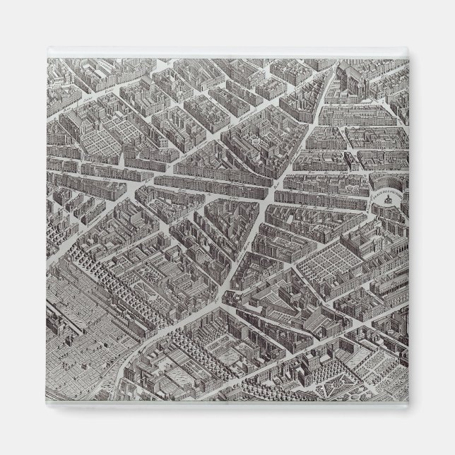 Plan of Paris, known as the 'Plan de Turgot' Magnet (Front)