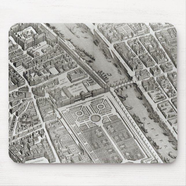 Plan of Paris, known as the 'Plan de Turgot' Mouse Pad (Front)