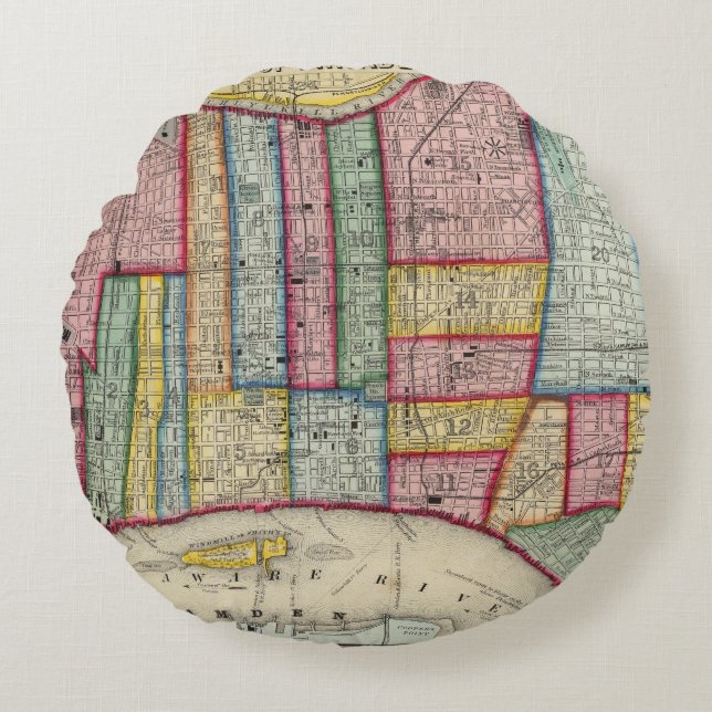Plan Of Philadelphia Round Cushion (Front)
