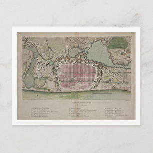 Plan of Pondicherry, from 'Voyage aux Indes et la Postcard
