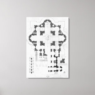 Plan of St. Peter's Basilica Canvas Print