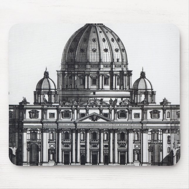 Plan of St. Peter's, Rome, engraved by Mouse Pad (Front)