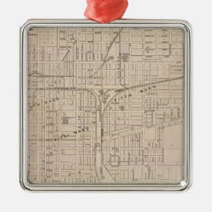Plan of Terre Haute, Vigo Co Metal Tree Decoration